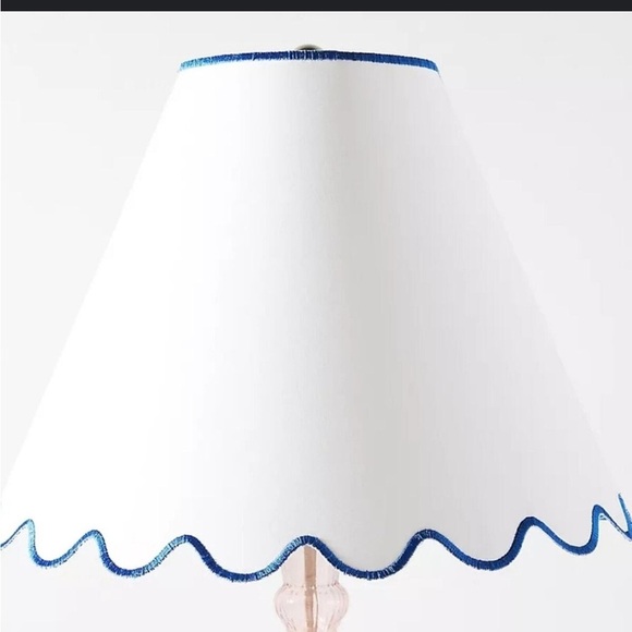 Anthropologie Other - Scalloped edge embroidered Anthropologie Lamp Shade